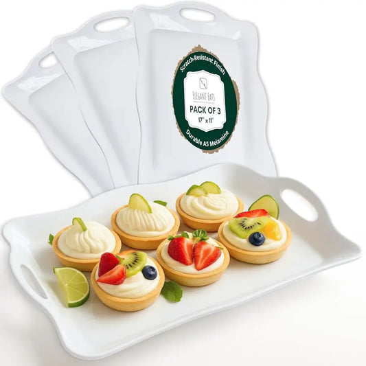 Melamine Serving Tray With Handles Dishwasher Safe