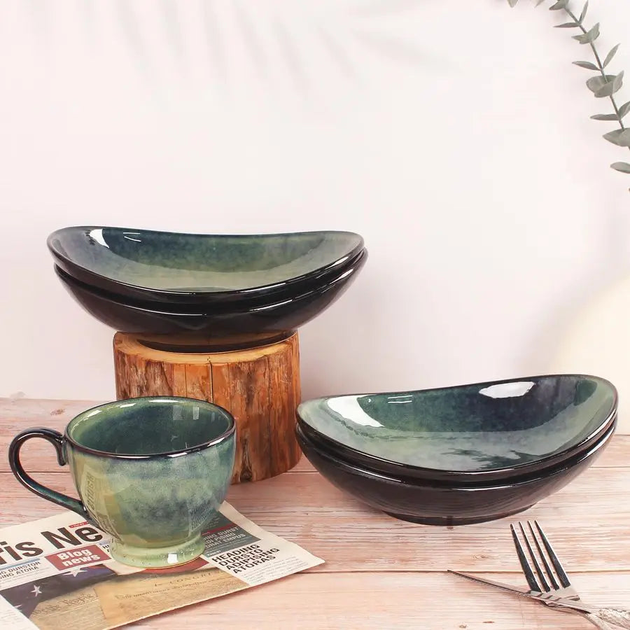 Ceramic Serving Platters Set Of 4 For Entertaining