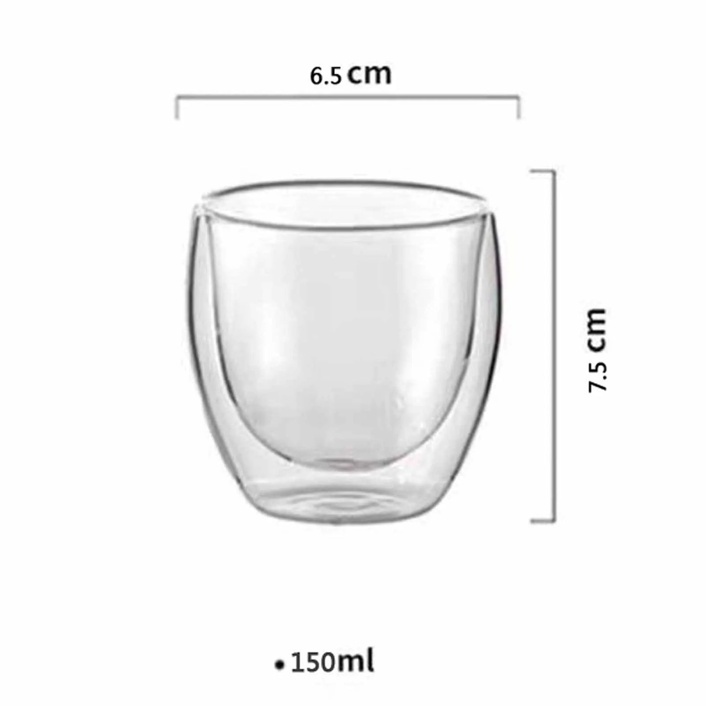 Double Wall Glass Cup Insulated Tumbler For Coffee And Tea