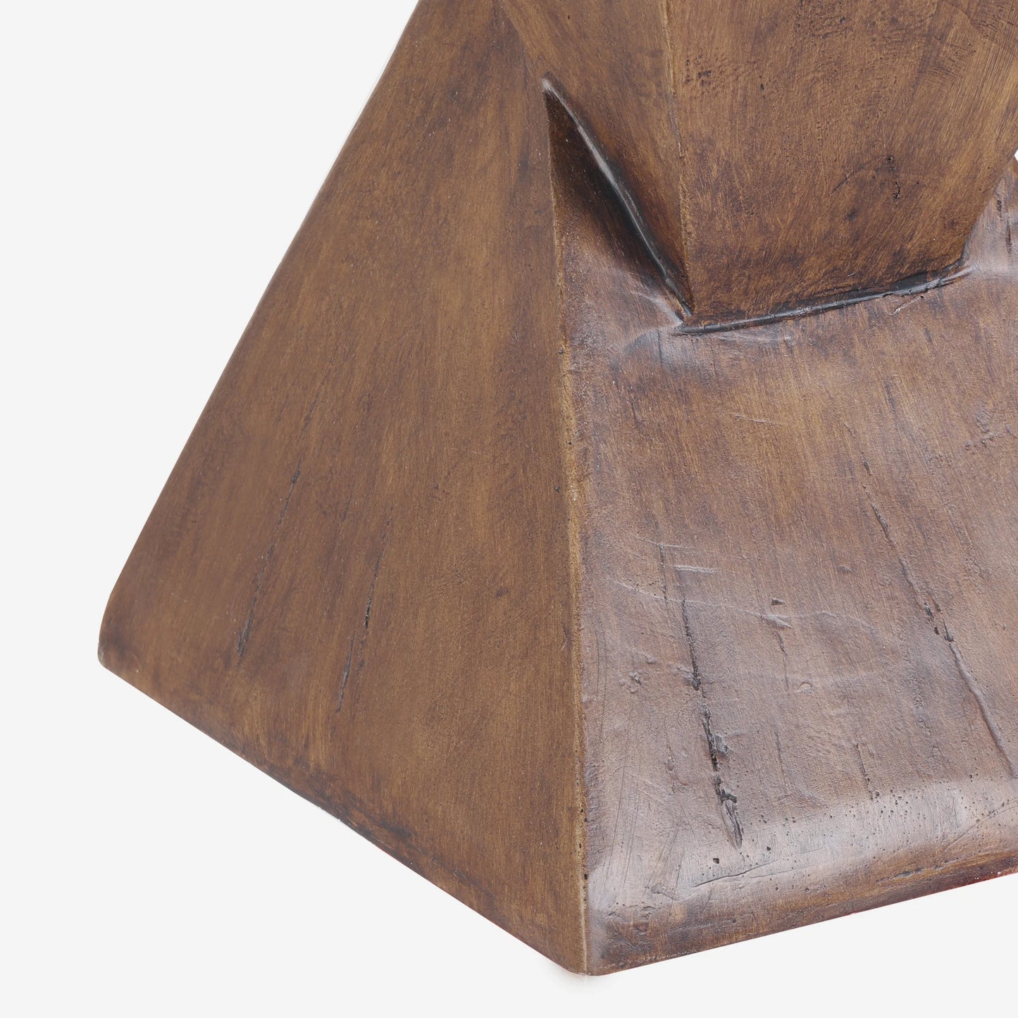 Lightweight Concrete Triangle Accent Table For Indoor And Outdoor