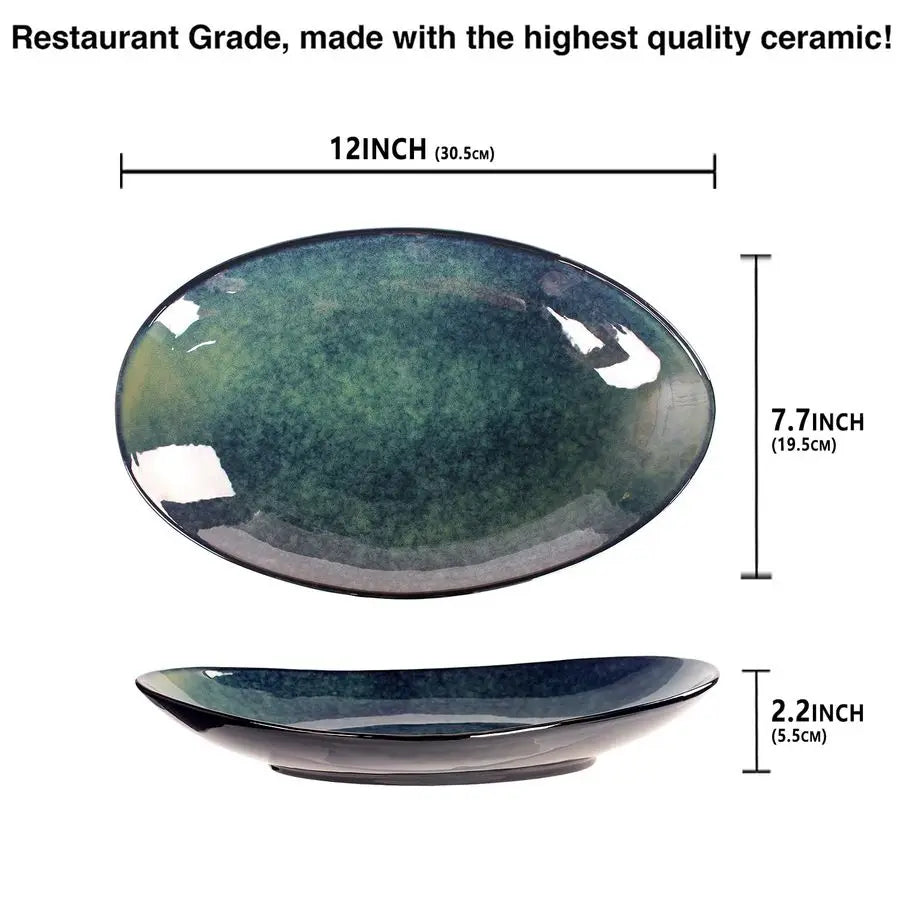 Ceramic Serving Platters Set Of 4 For Entertaining