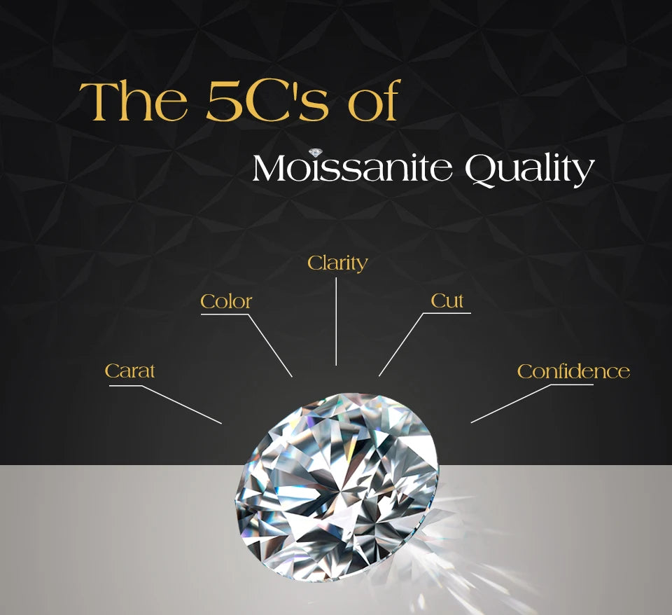 Moissanite Ring For Women Oval S925 Silver Engagement