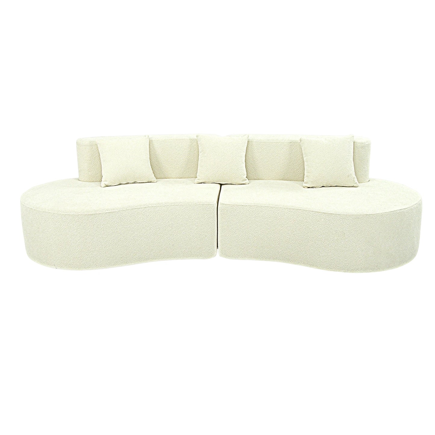 US Modern Curved Four Seat Half Moon Modular Sofa For Living Room