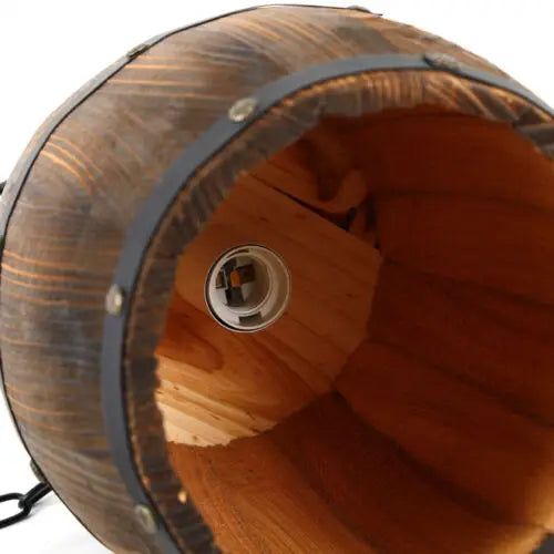 Vintage Old West Wine Barrel Hanging Light For Cafe Bar