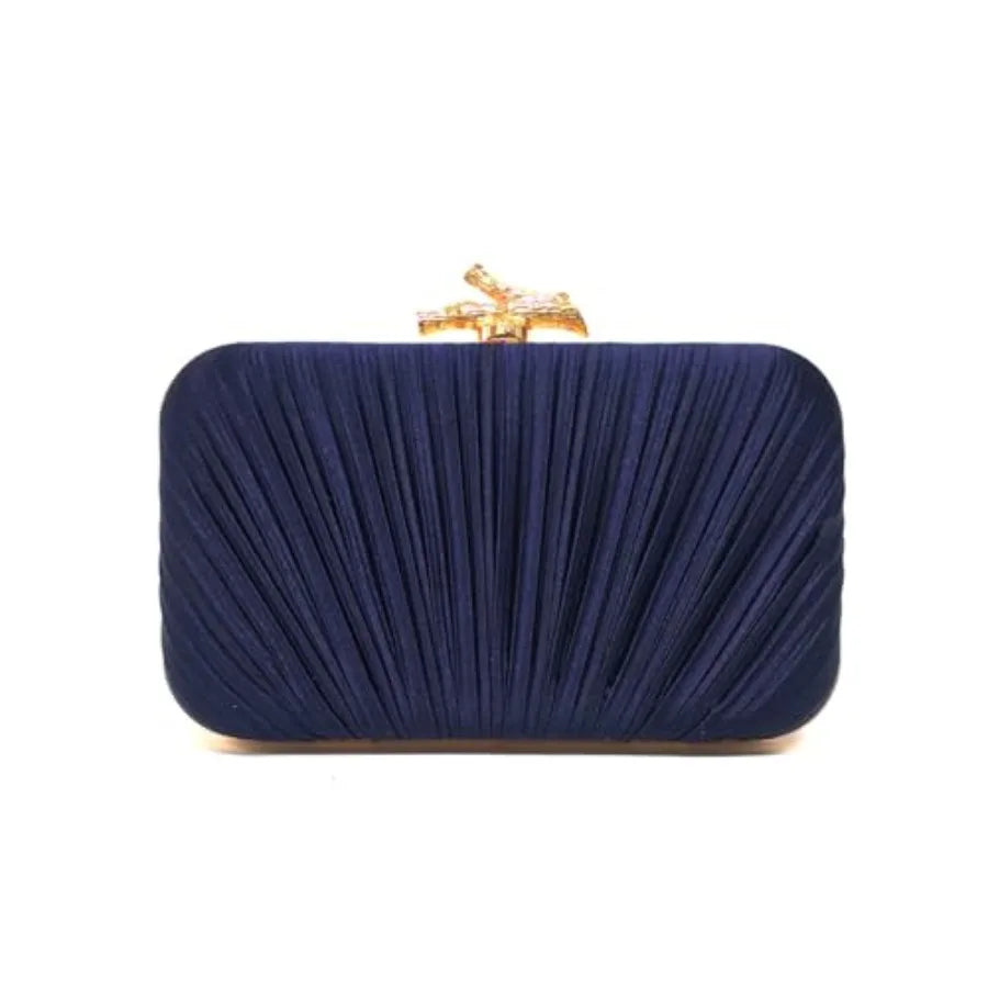 Elegant Vinyl Evening Clutch Purse With Removable Chain Strap