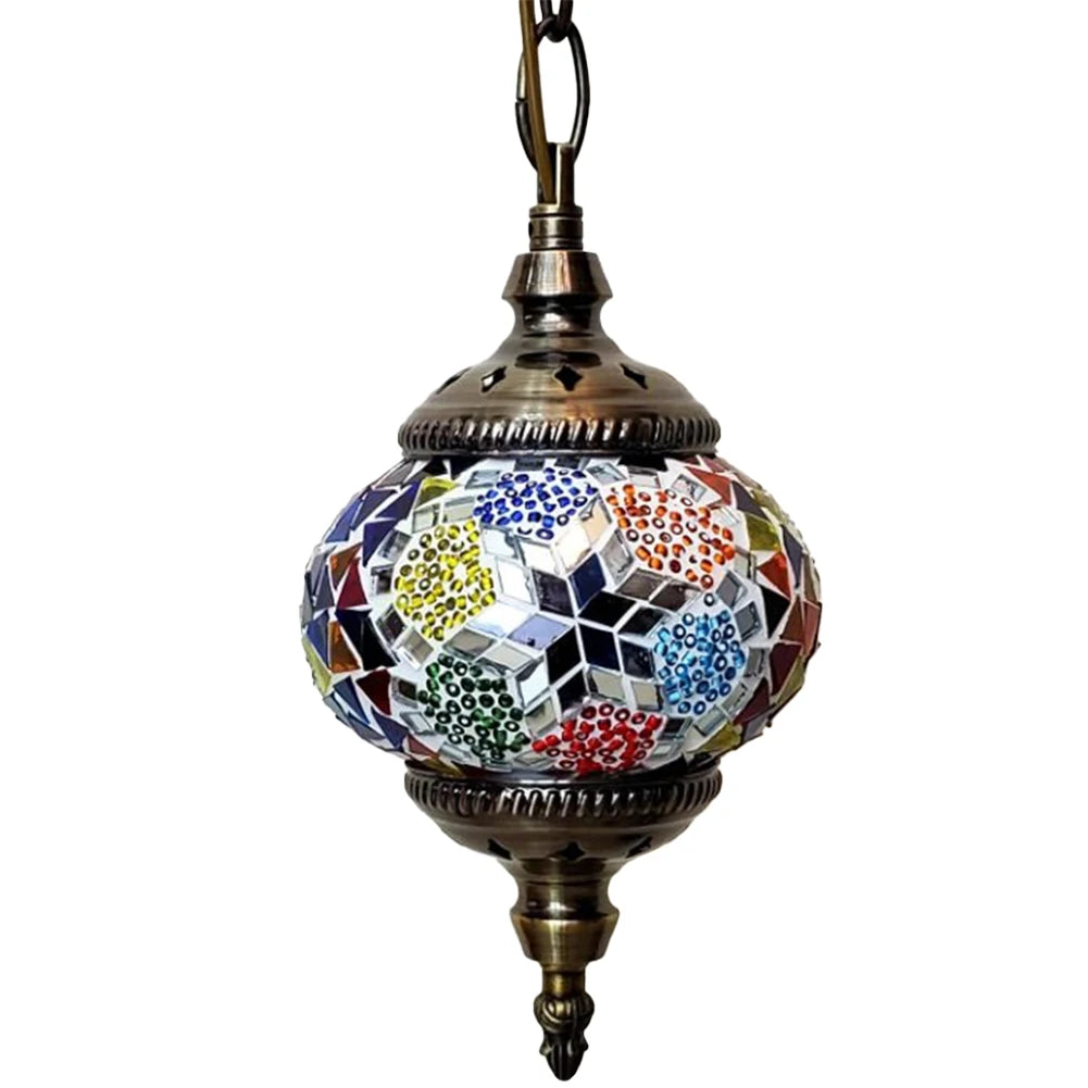 APWIKOGER Mosaic Pendant Light Turkish Moroccan Hanging Ceiling Lamp