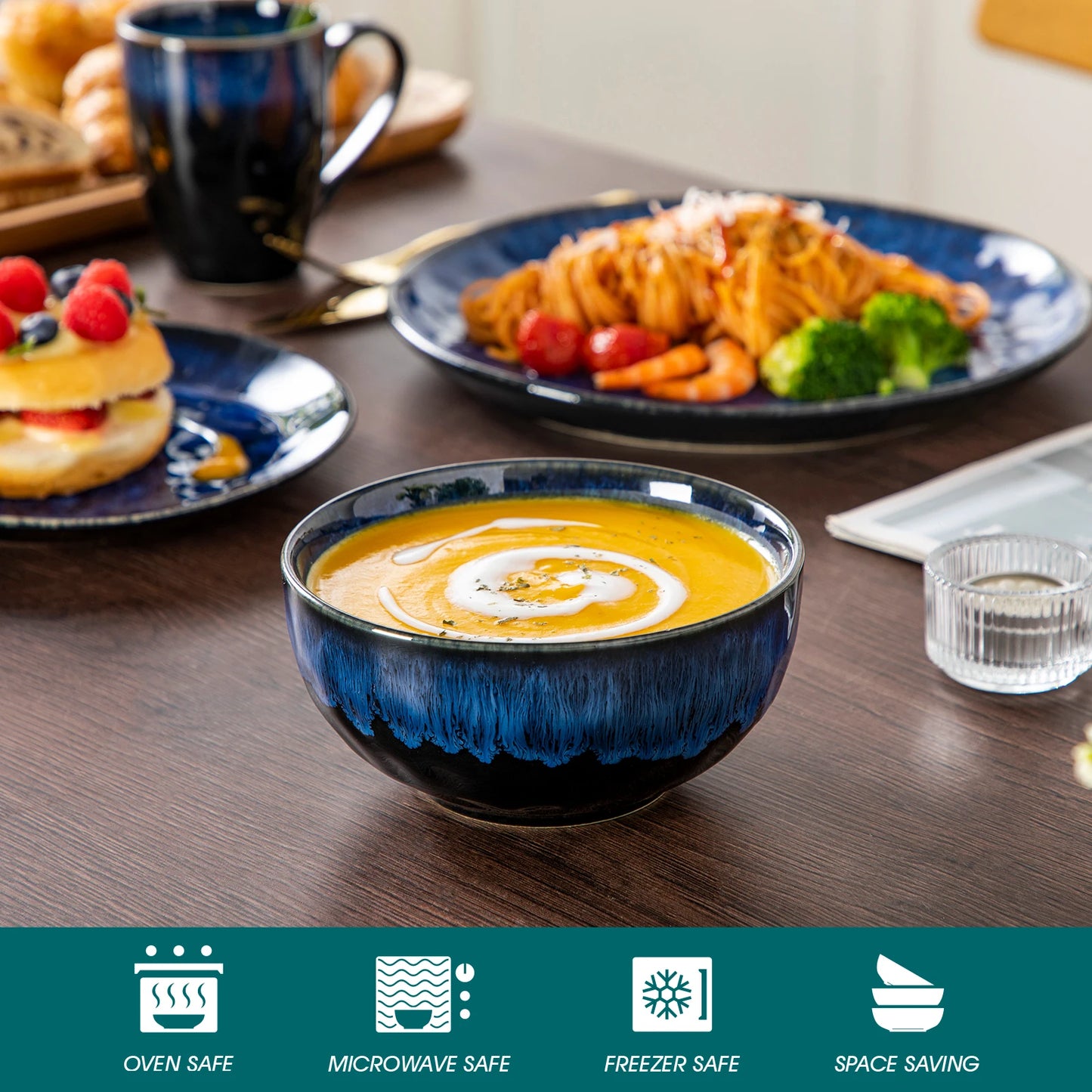 MALACASA Starry Dinnerware Set For Everyday Dining