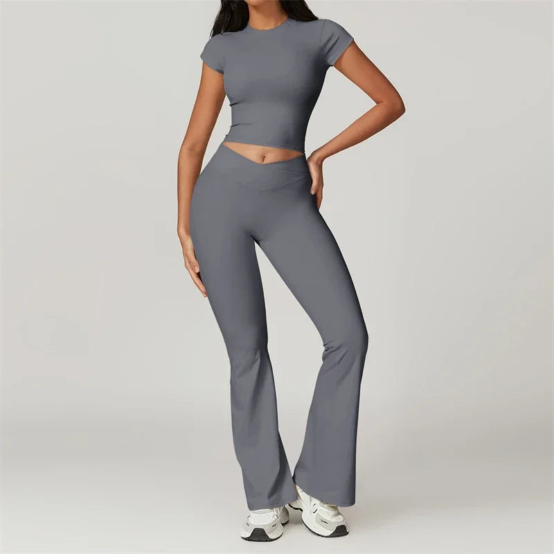 Dhiemeid Women 2 Piece Yoga Set Tracksuit Sportswear