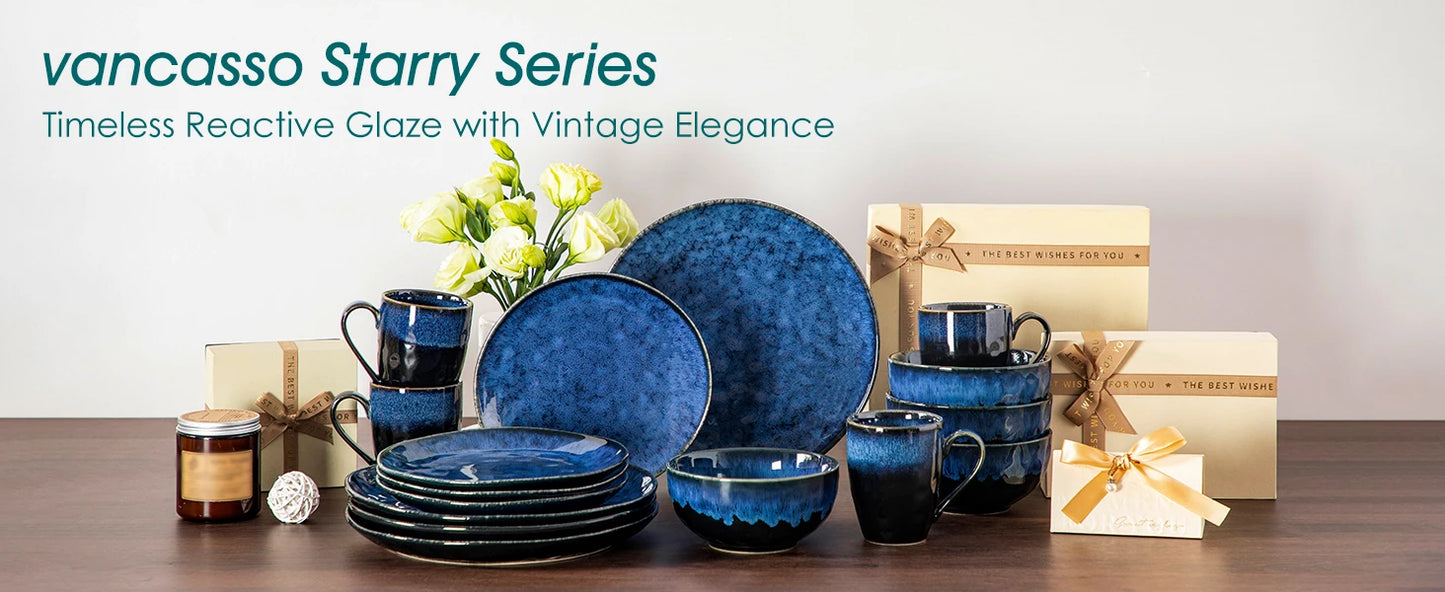 MALACASA Starry Dinnerware Set For Everyday Dining