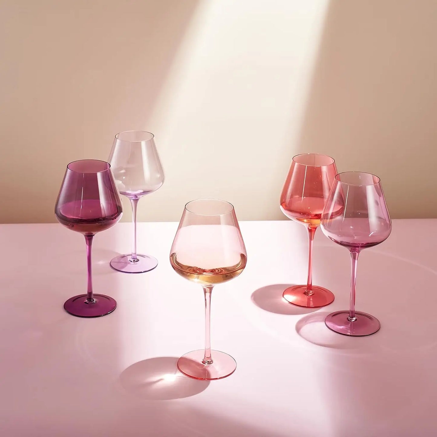 Colors Of Love Valentines Crystal Wine Glasses Set Of 6