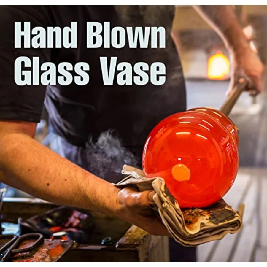 Handmade Glass Purse Vase for Centerpieces and Floral Arrangements