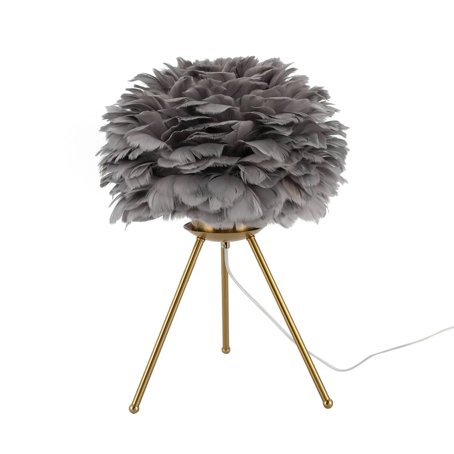 Feather Desk Lamp On Tripod Stand For Study Spaces