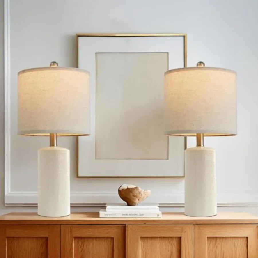 Modern Ceramic Table Lamps Set of 2 for Living Room