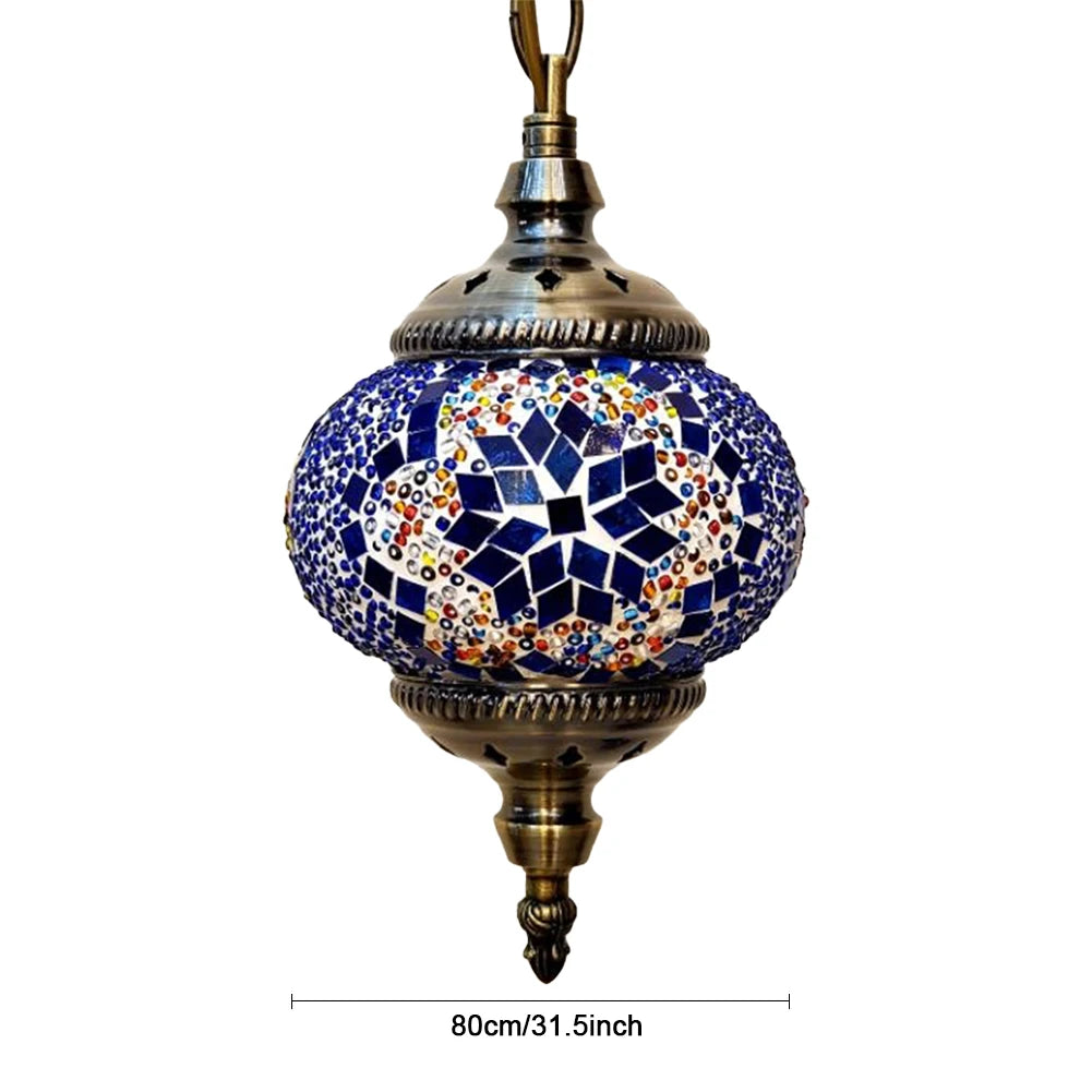 APWIKOGER Mosaic Pendant Light Turkish Moroccan Hanging Ceiling Lamp