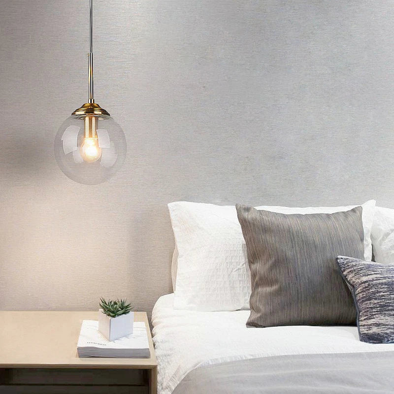 MSZGJY LED Modern Luxury Metal Chandelier Glass Pendant Lamp