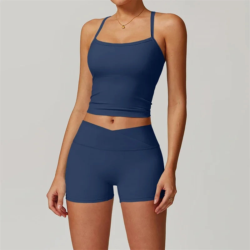 Dhiemeid Women 2 Piece Yoga Set Tracksuit Sportswear