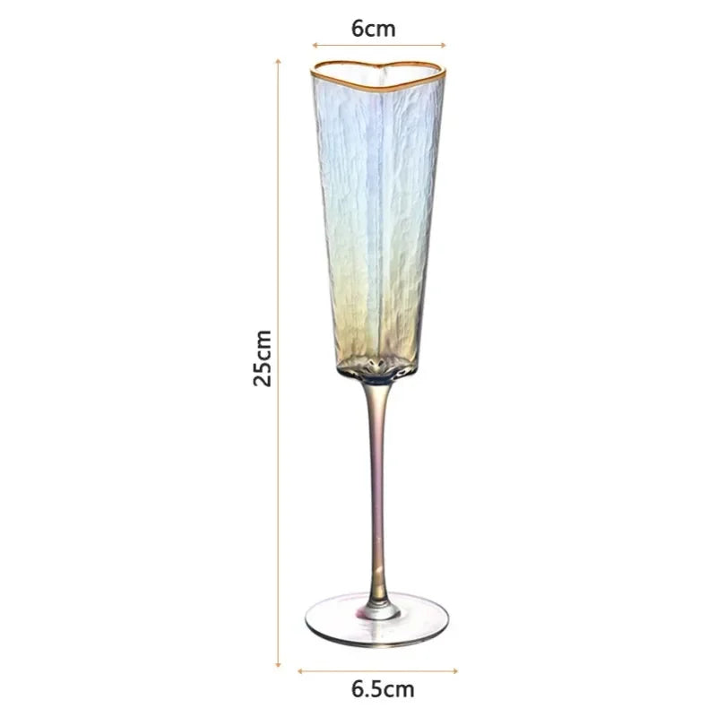 Heart Shaped Glass Goblet Durable Wine Glass For Home Parties