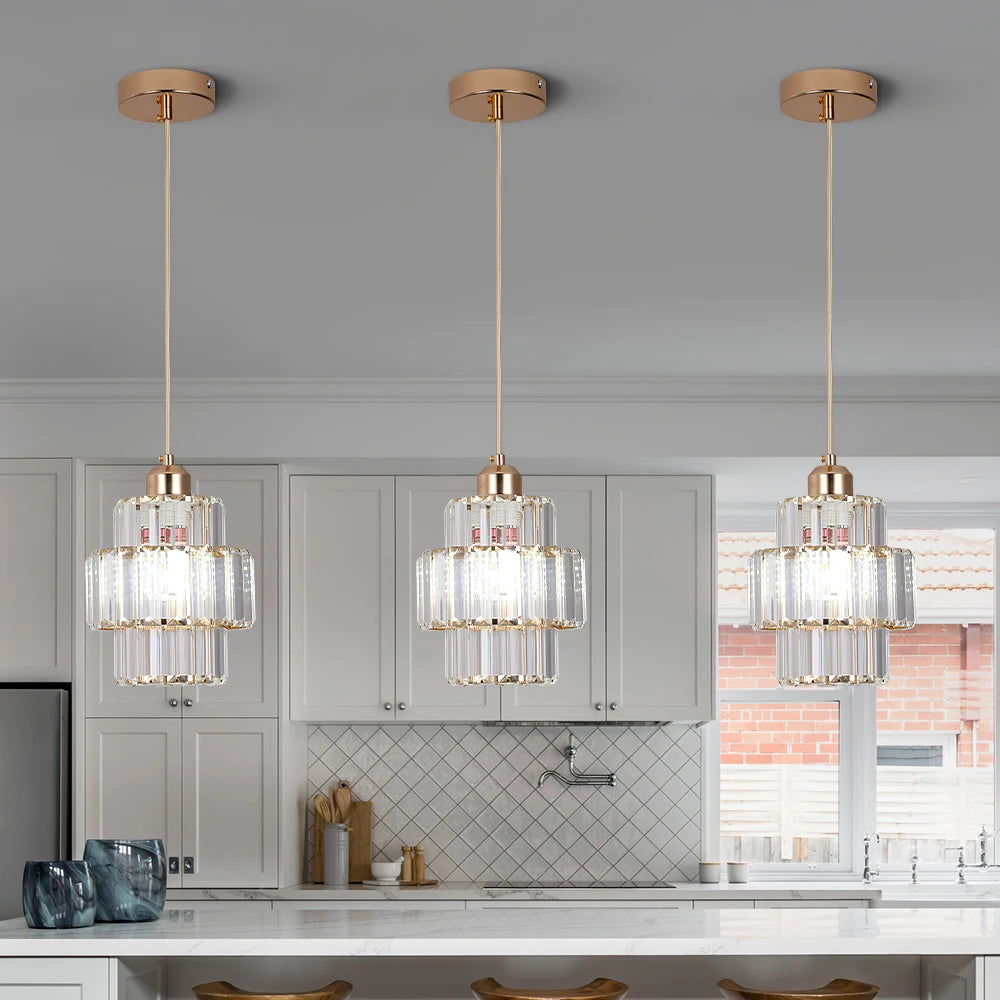 VETRULUS Led Crystal Pendant Light Modern Chandelier