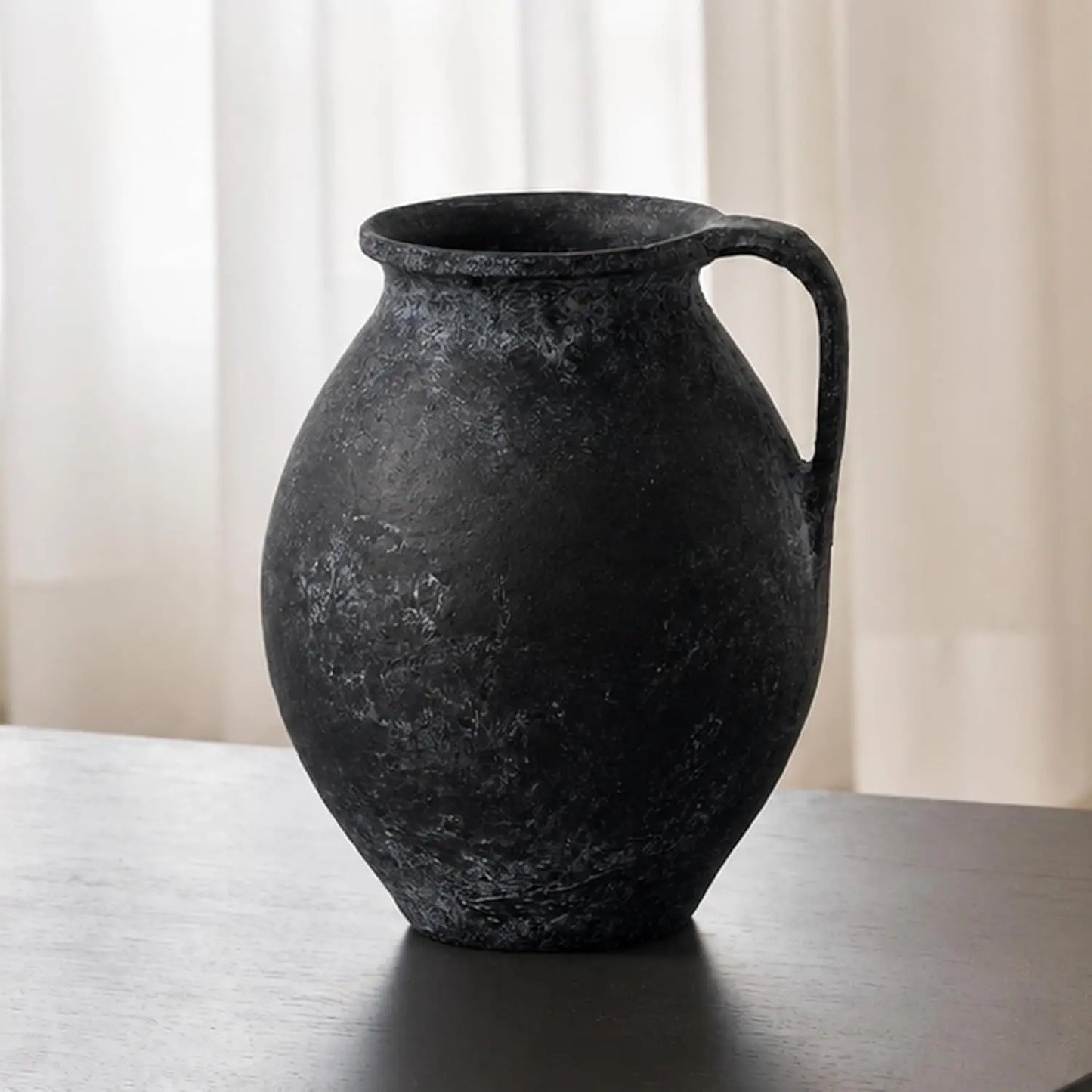 Ceramic Large Vase Zen Style Distressed Farmhouse Decor