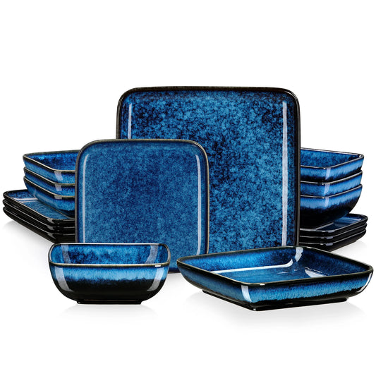 MALACASA Stern Dinner Set For Four Ceramic Tableware
