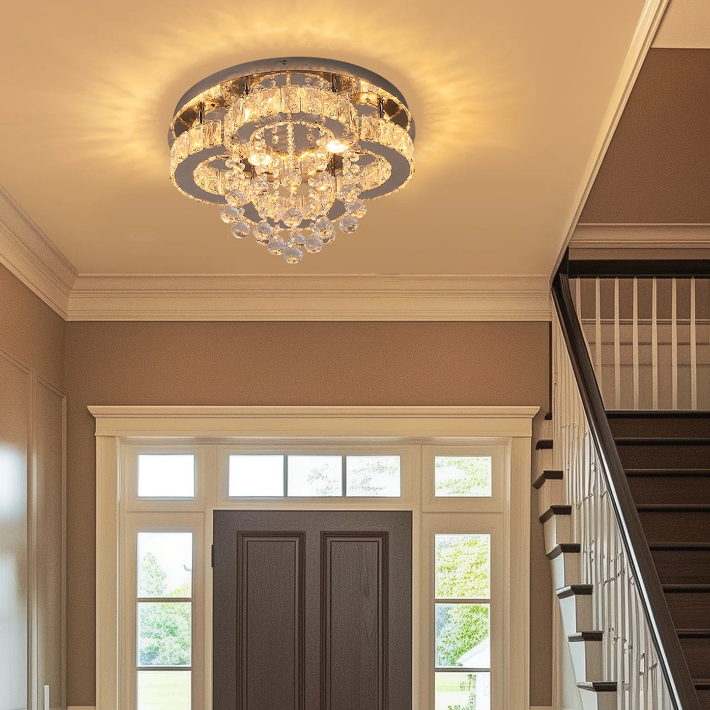 VETRULUS Crystal Chandelier Luxury Pendant Ceiling Lamp Living Room