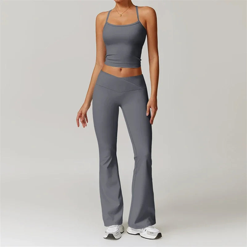 Dhiemeid Women 2 Piece Yoga Set Tracksuit Sportswear