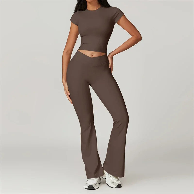 Dhiemeid Women 2 Piece Yoga Set Tracksuit Sportswear