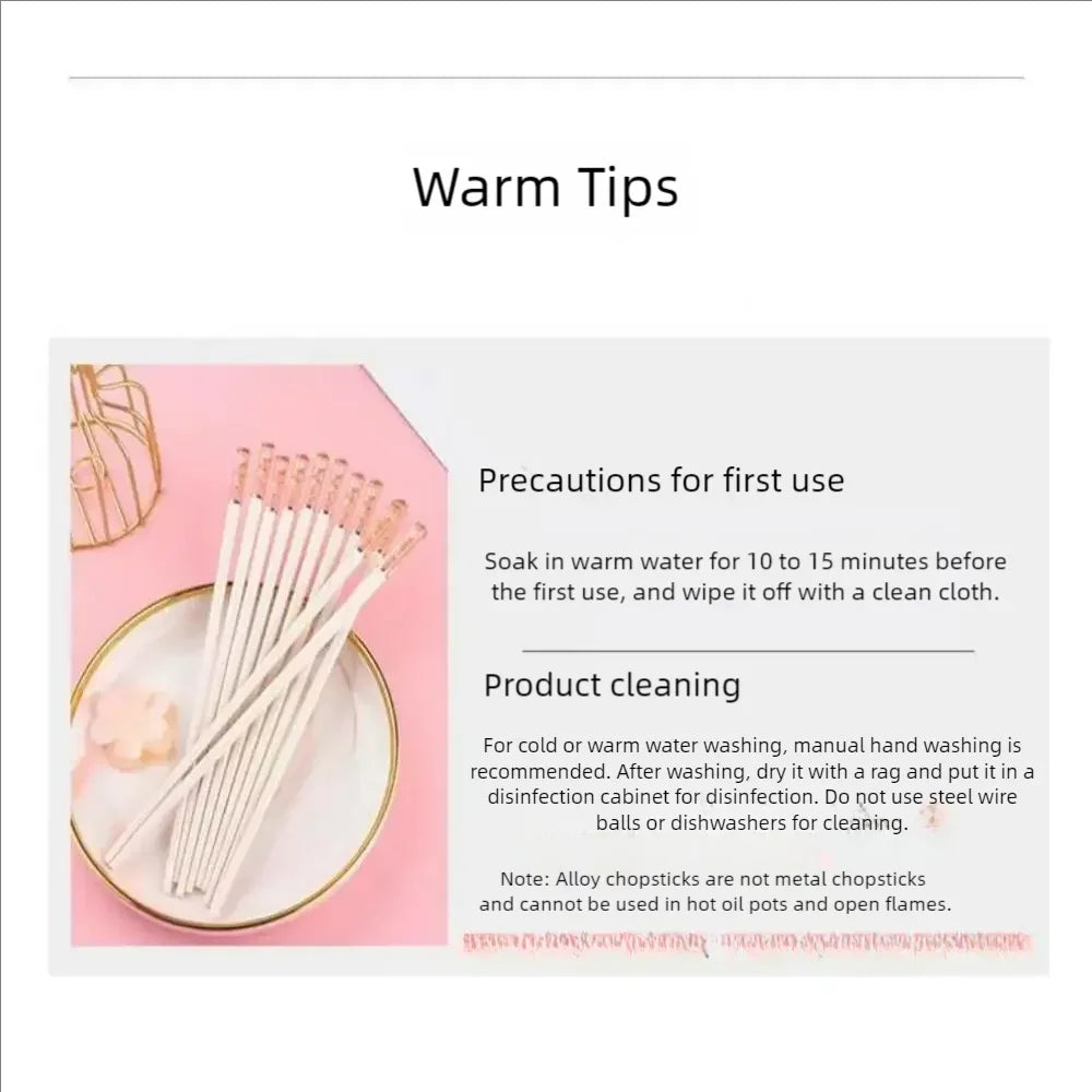 Creative amber cherry blossom Japanese chopsticks for home use, anti-mold, anti-slip and heat-resistant