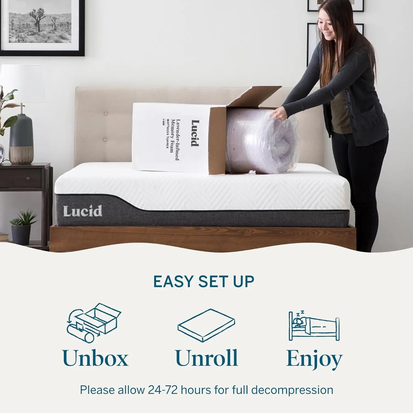Memory Foam Mattress Topper With Essential Oil Infusion