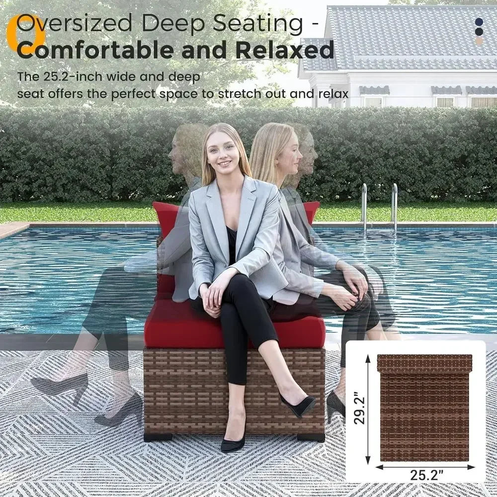 Outdoor 8-Piece Patio Furniture Set With Fire Pit Table