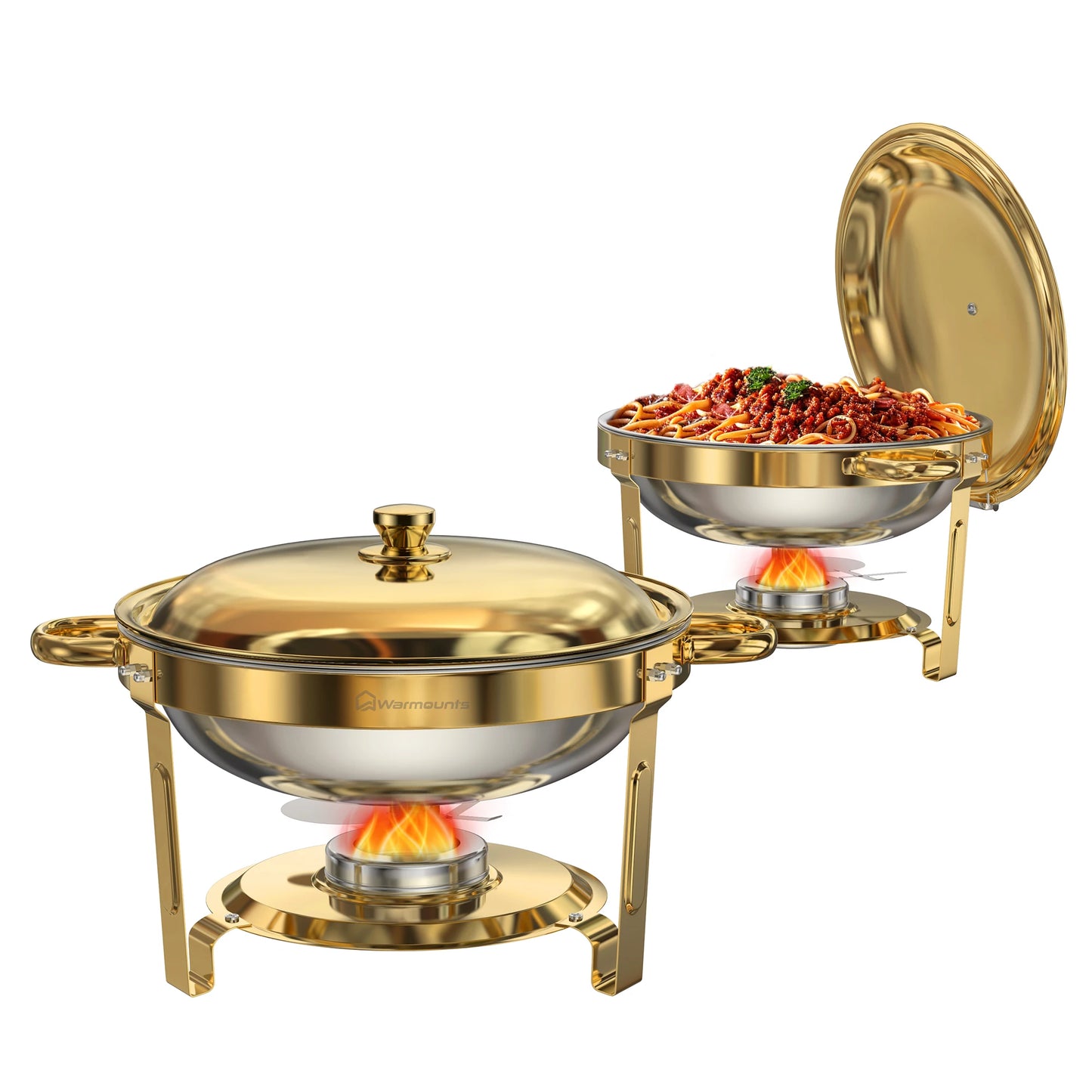 Round Chafing Dishes Buffet Set For Parties And Weddings