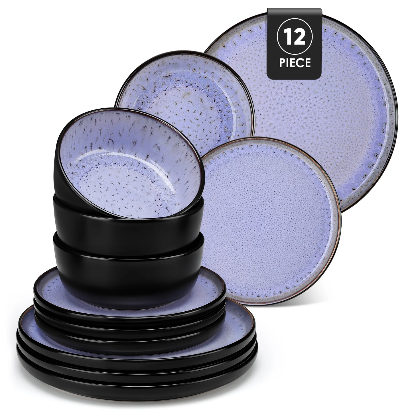 MALACASA Stoneware Dinnerware Set Kitchen Essentials