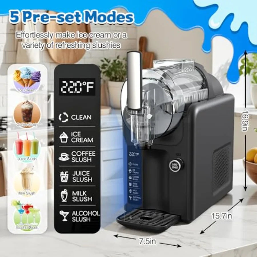 Home Soft Serve Ice Cream And Slushie Machine 2 In 1 With Six Presets