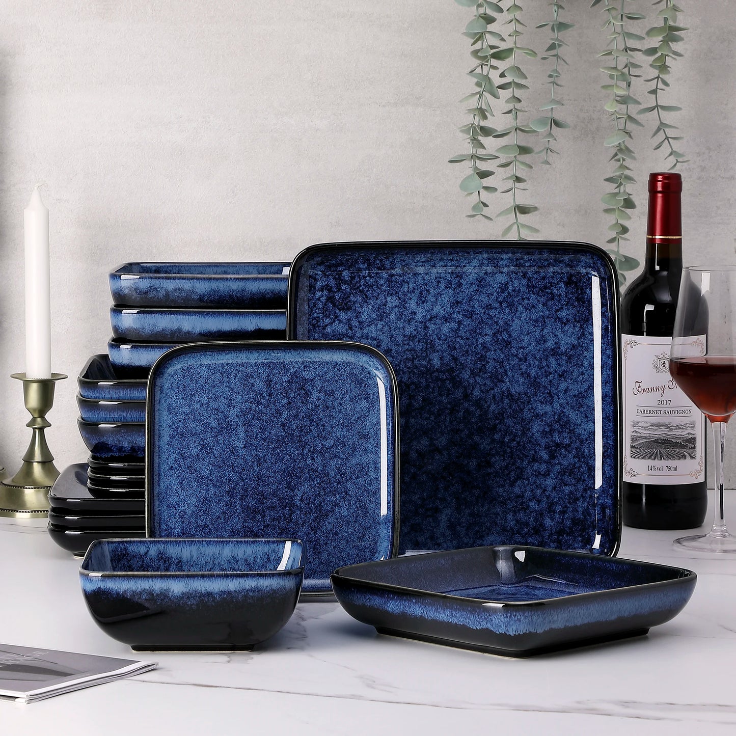 Malacasa Stern Dinner Set For 4 Ceramic Tableware Collection