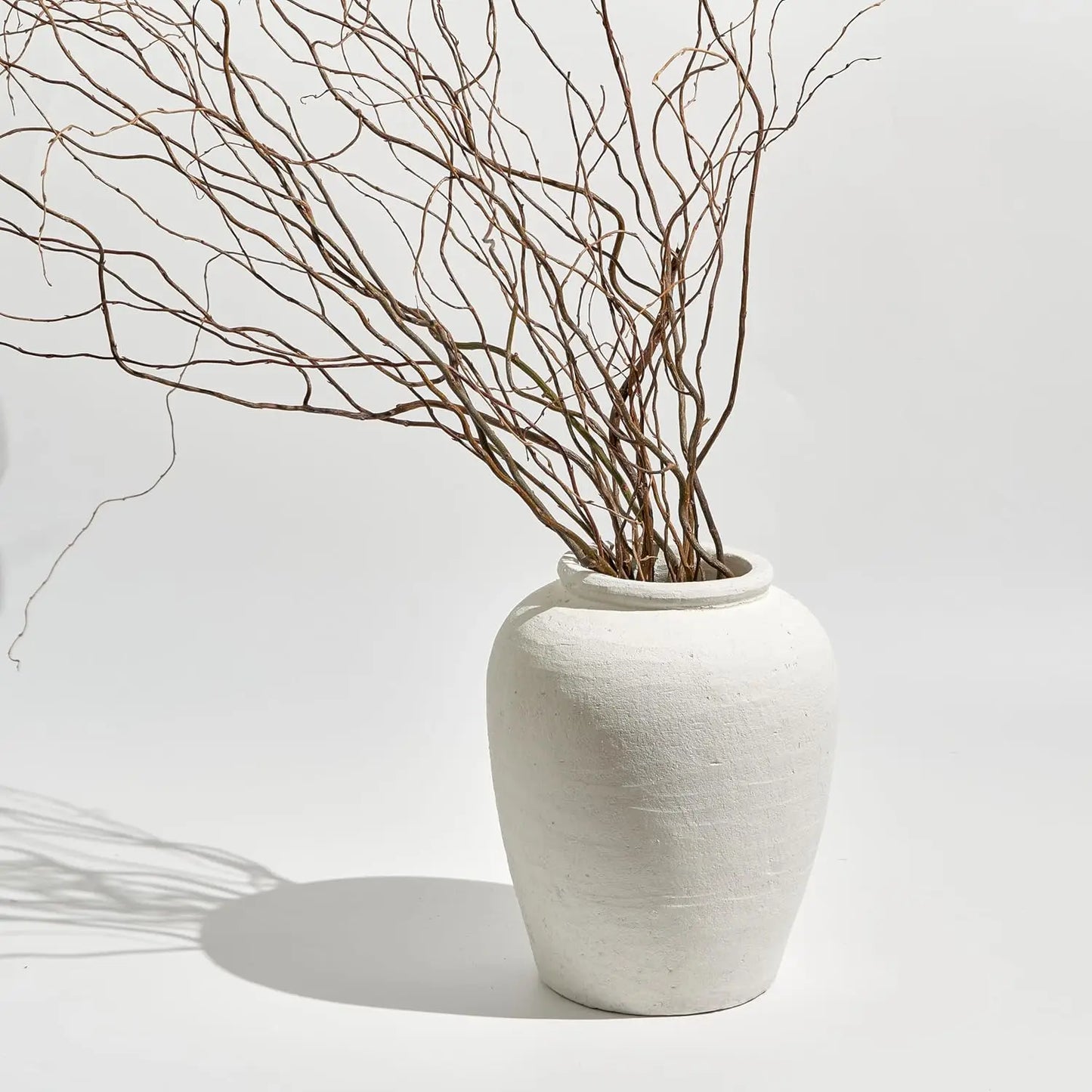 Handcrafted Ceramic Vase Zen Style Distressed Farmhouse Decor
