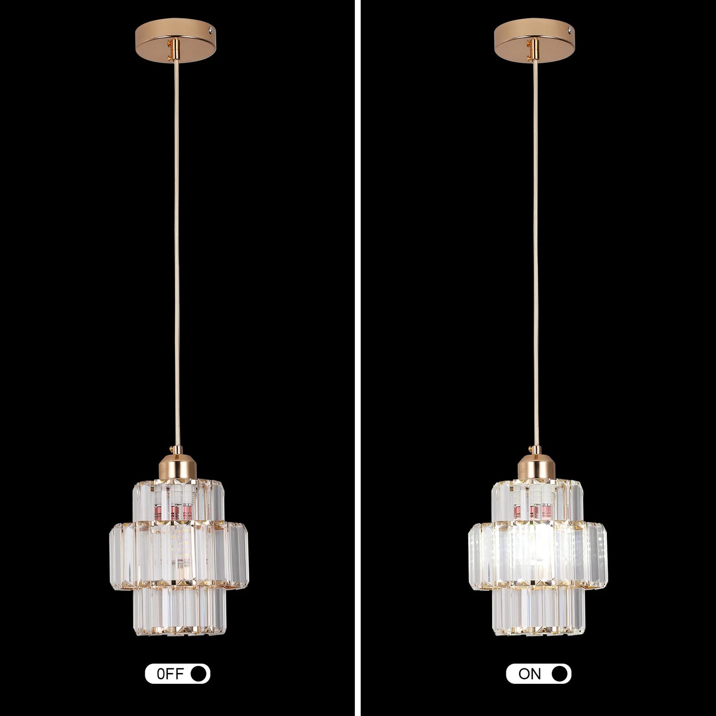 VETRULUS Led Crystal Pendant Light Modern Chandelier