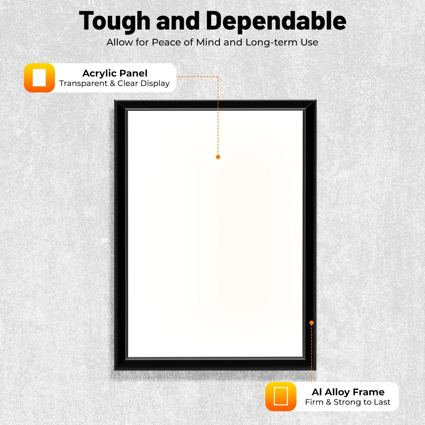Bymaocar LED Poster Frame Warm Illuminated Acrylic Aluminum Alloy