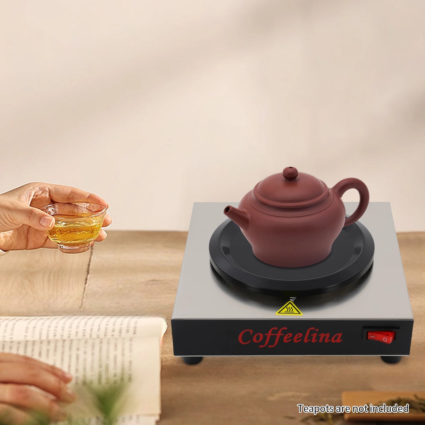 Commercial Large Cup Warmer 110V 80W with Heating Plate for Oversized Mugs Milk Jugs Soup Pots Office Restaurant Break Room Use