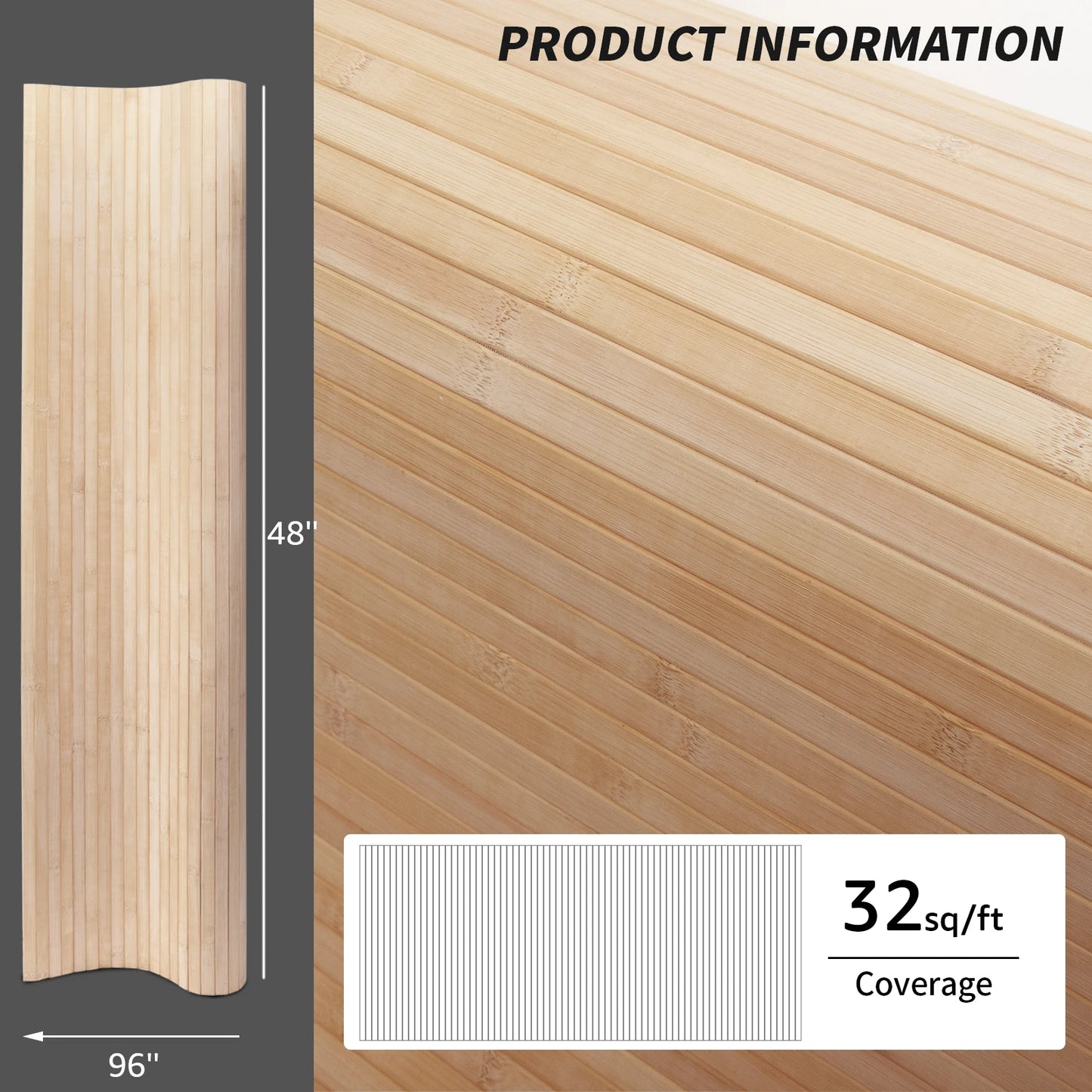 Art3d Carbonized Bamboo Wall Panel for Interior Cladding and Wainscoting