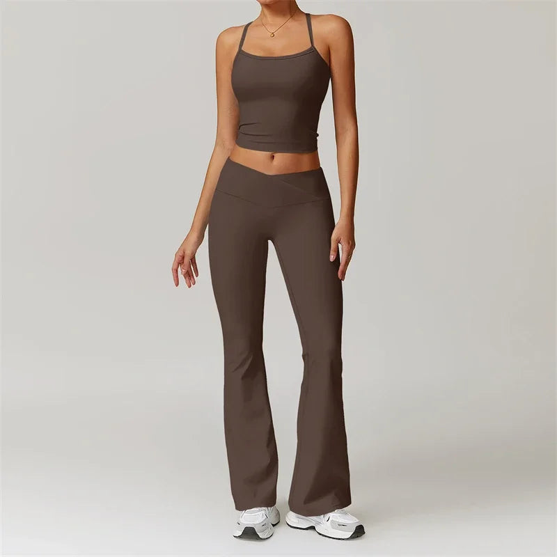 Dhiemeid Women 2 Piece Yoga Set Tracksuit Sportswear