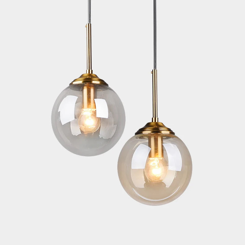MSZGJY LED Modern Luxury Metal Chandelier Glass Pendant Lamp