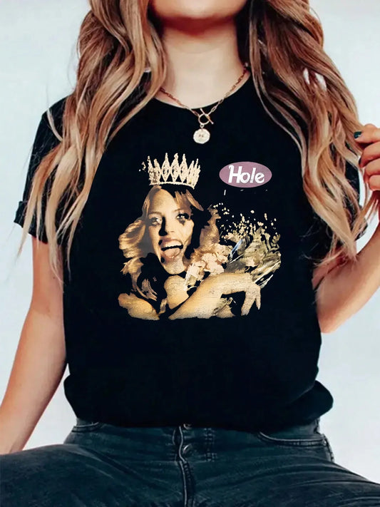 Hole Band T Shirt Premium Cotton Oversized Band Tee