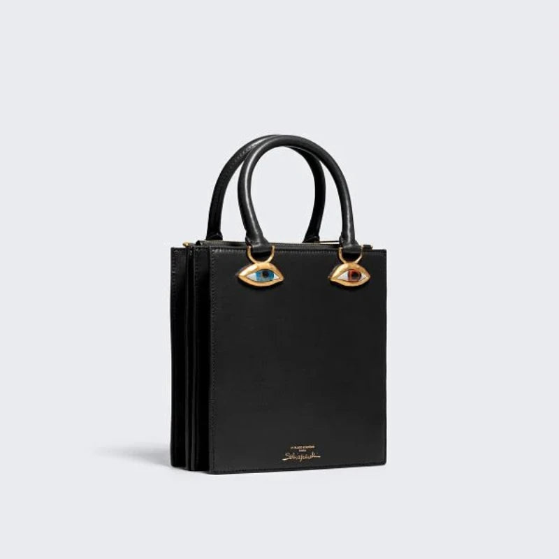 Mini Leather Face Bag Crossbody For Women With Chain Strap