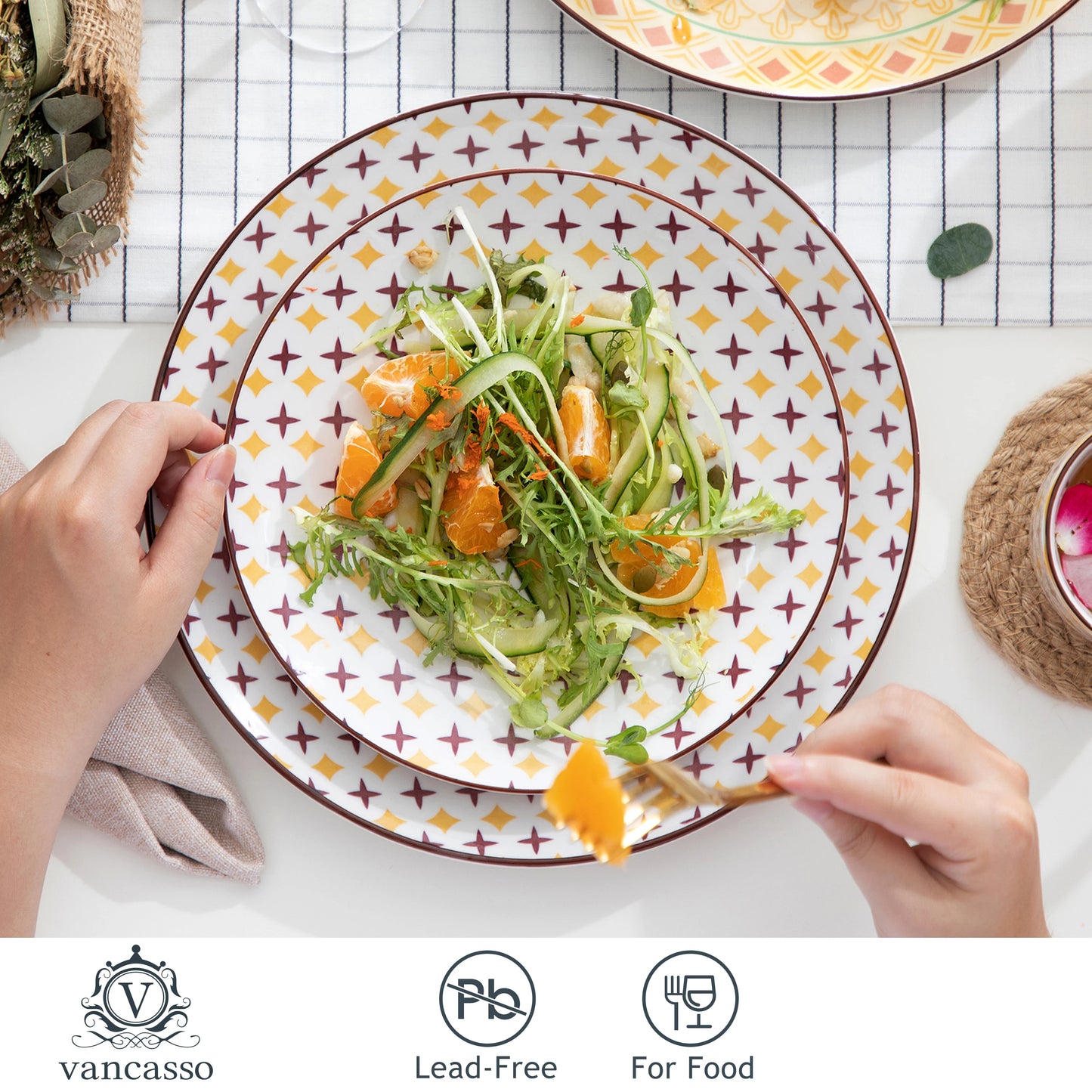 MALACASA Tulip Porcelain Dinnerware Set 4 Design Collection
