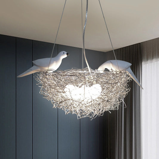 Modern Bird Nest LED Ceiling Light Chandelier For Living Room