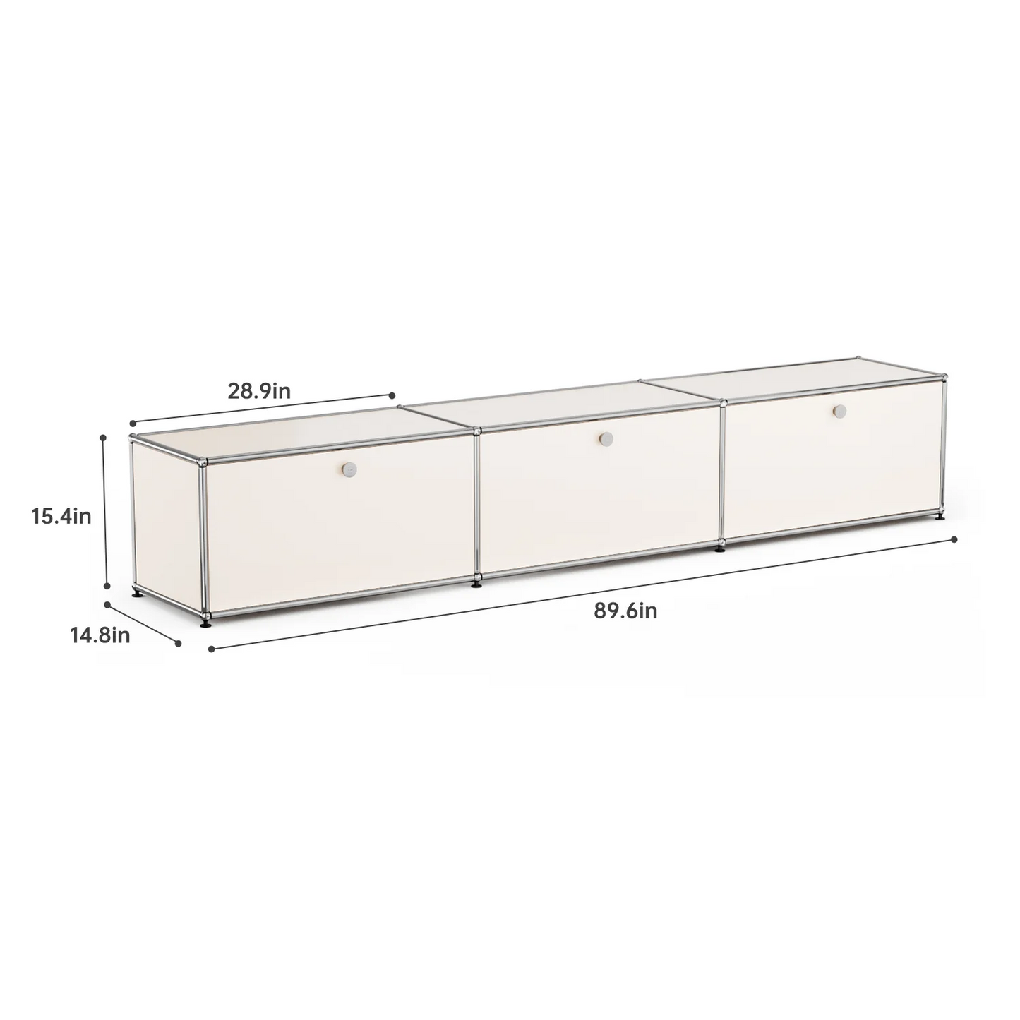 Furgle Modern Modular Metal Storage Cabinet Freestanding Sideboard Living Room