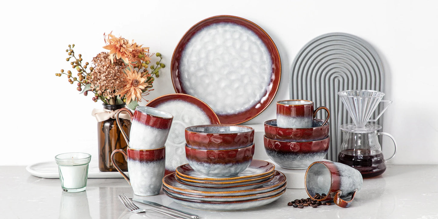 MALACASA Starry Ceramic Dinner Set Tableware Microwave Safe