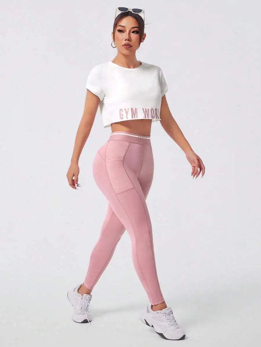 Women's Sports Bra And High Waisted Leggings Set Activewear
