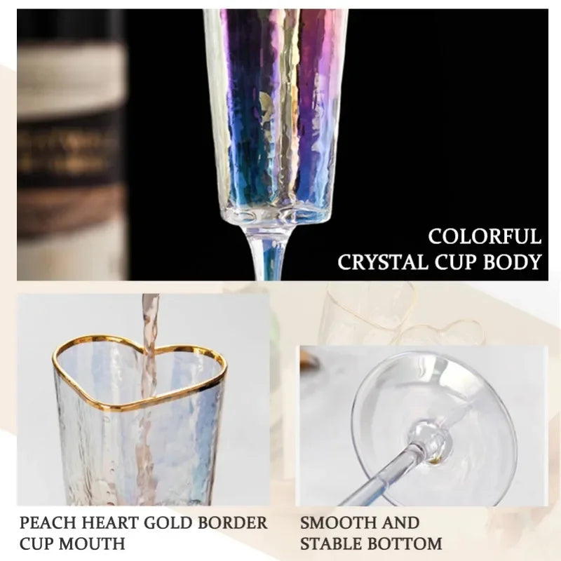Heart Shaped Glass Goblet Durable Wine Glass For Home Parties