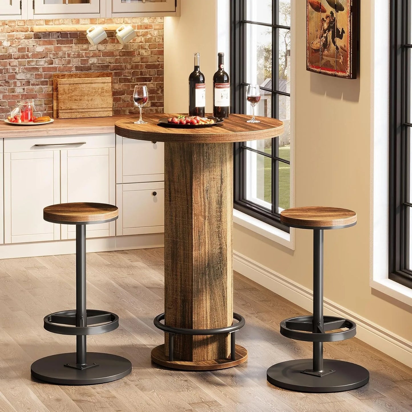 Little Tree Round Bar Table With Chairs And Barstools